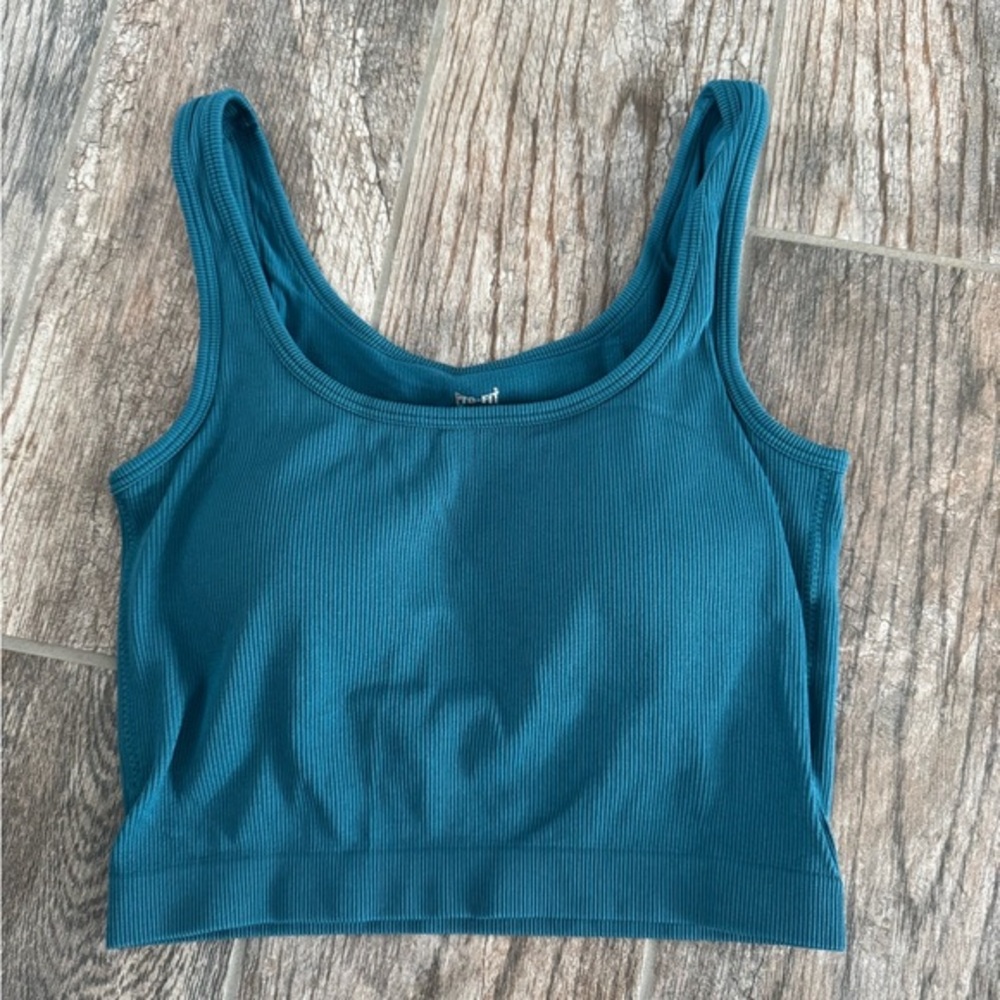 Pro-Fit seamless Teal Ribbed tank